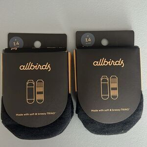 New Allbirds Bundle of 2 Trino Pacer Low Socks in Ash Unisex Size M